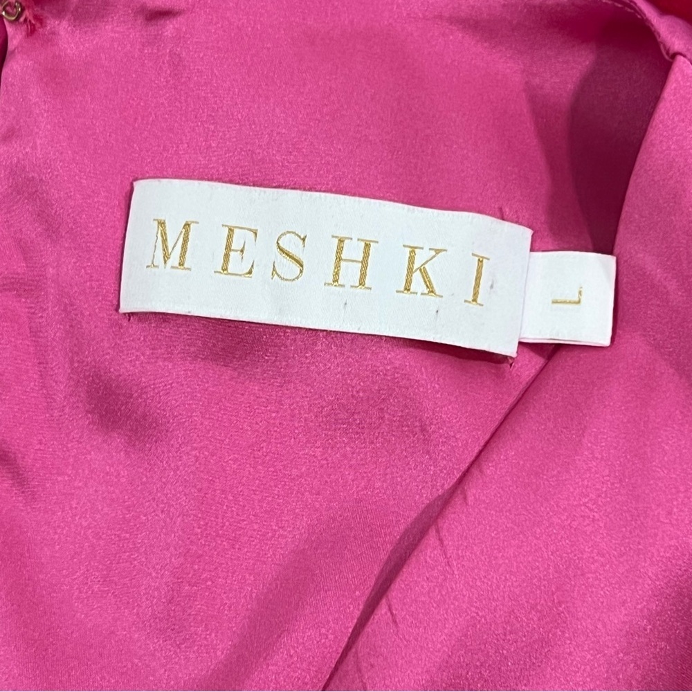Meshki Hot Pink Satin Mini Dress - Picture 5 of 5